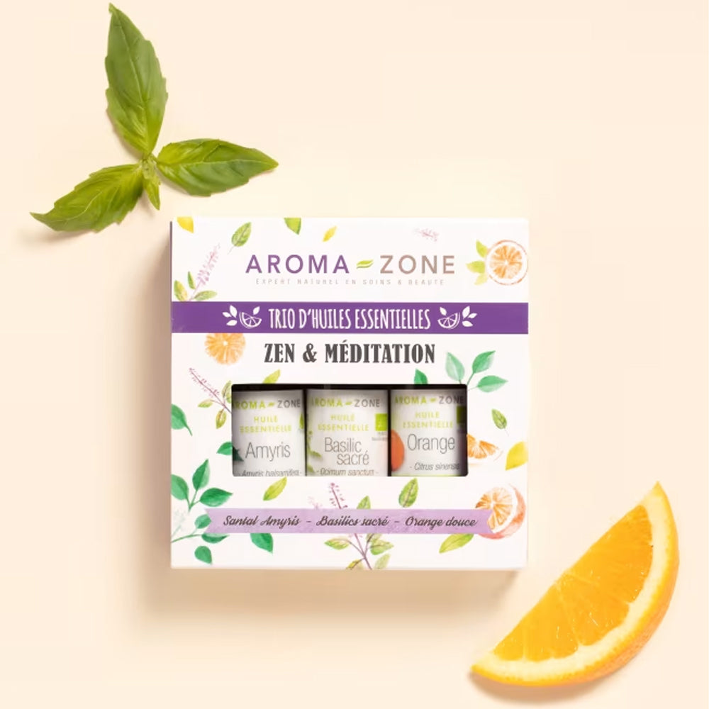 Aroma Zone - 有機精油三重奏｜Zen & Meditation 禪宗與冥想｜3支 各 10ml - 平行進口