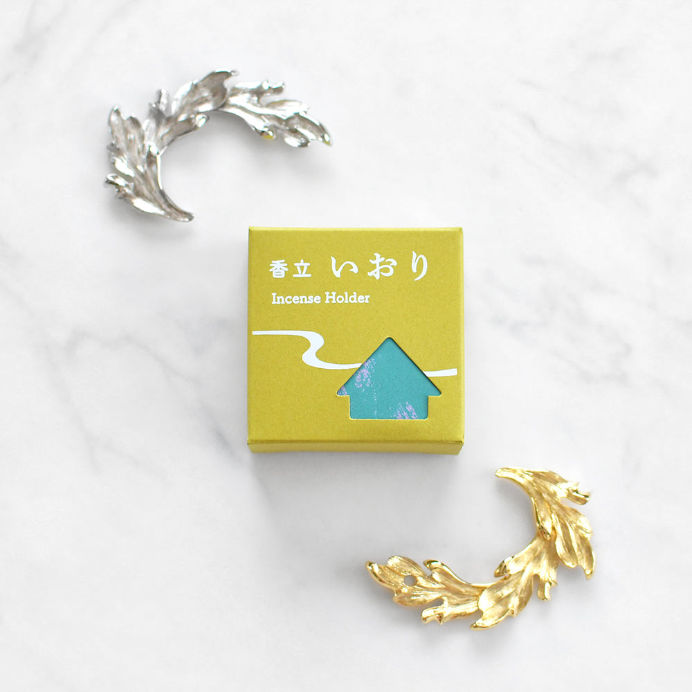 悠々庵 - 日本手工製香立｜古董胸針葉子｜兩色可選 - 平行進口