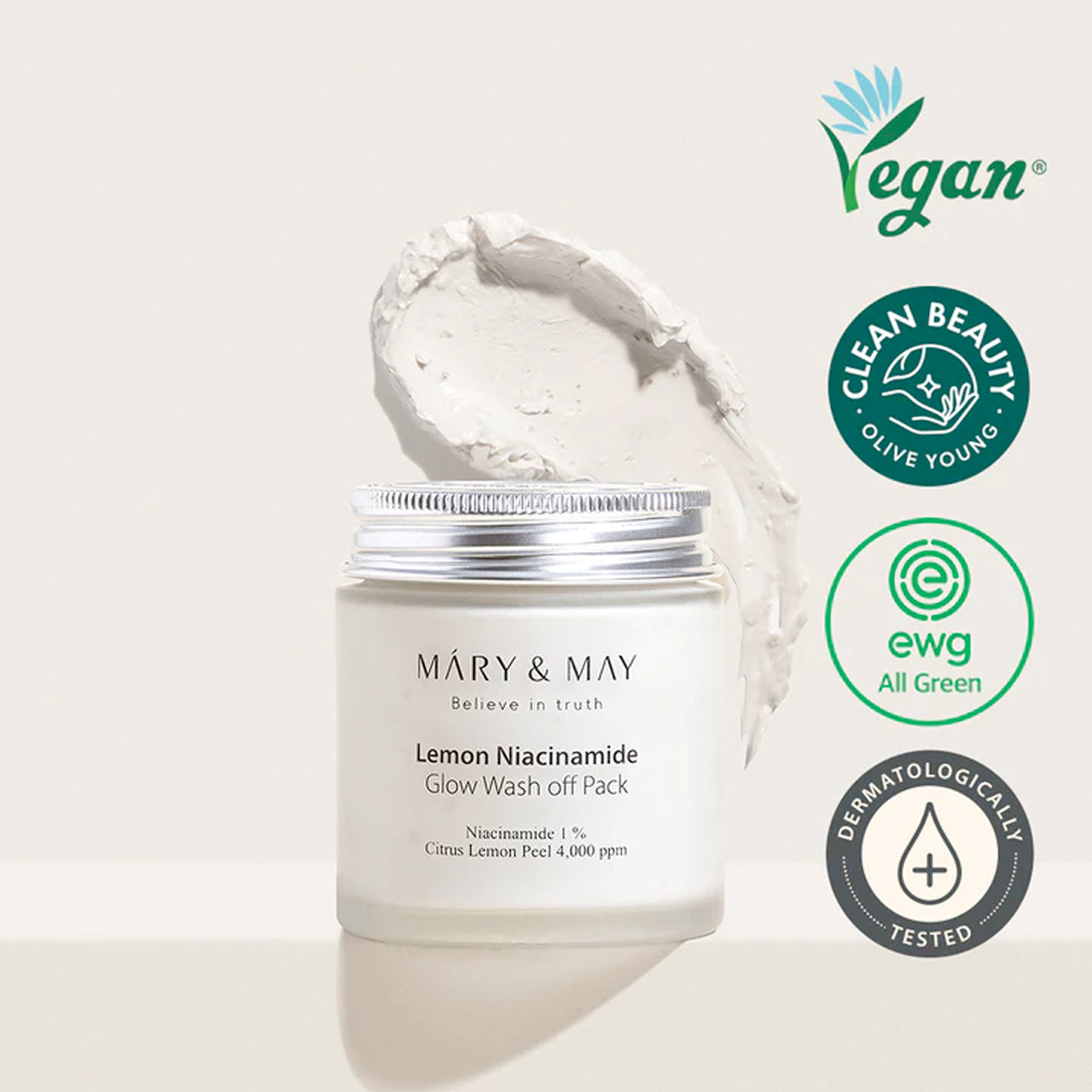 Mary & May - 檸檬 + 煙酰胺美白泥膜｜Vegan 純素配方 125g