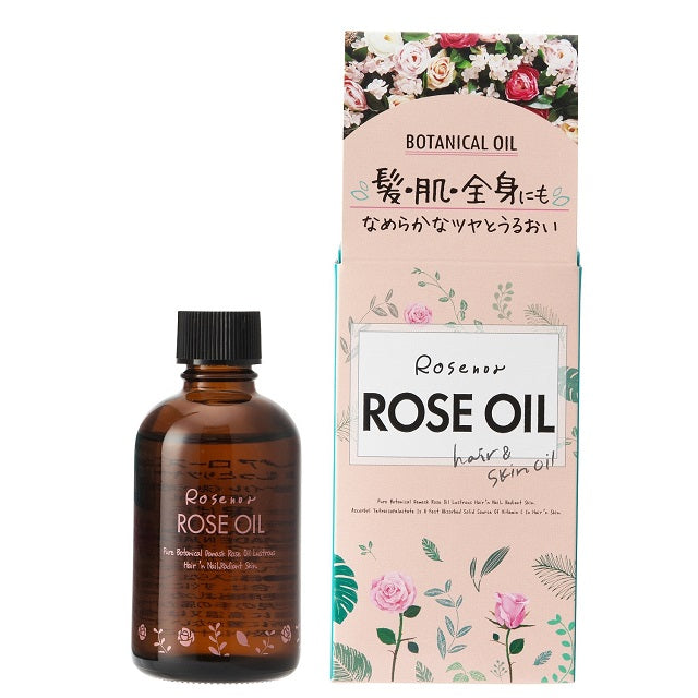 Kurobara 黑原本舖｜Rosenor 玫瑰精油 60ml｜頭髮面部全身適用 - 平行進口
