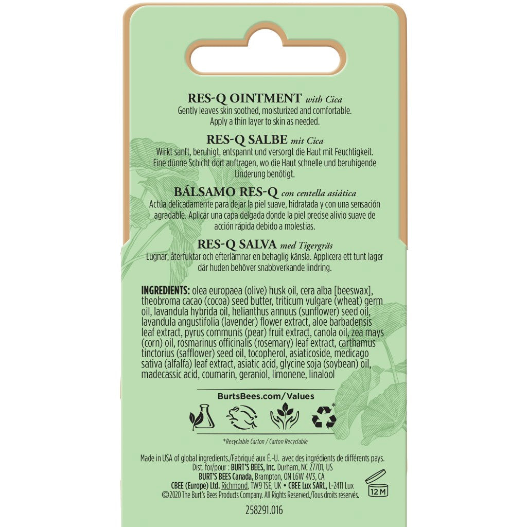 BURT'S BEES - 積雪草萬用軟膏/急救膏 Res-Q Tin 17g - 平行進口