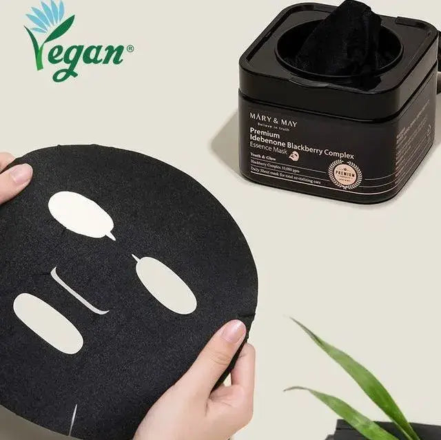 Mary & May - 純素藍莓複合物精華液面膜 20片 | Vegan 純素配方 - 平行進口