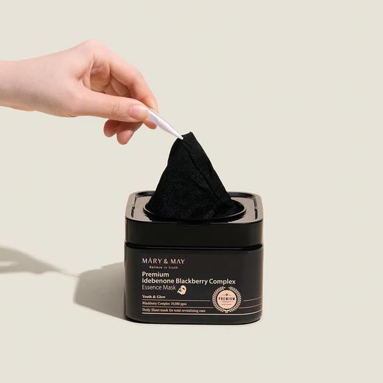 Mary & May - 純素藍莓複合物精華液面膜 20片 | Vegan 純素配方 - 平行進口