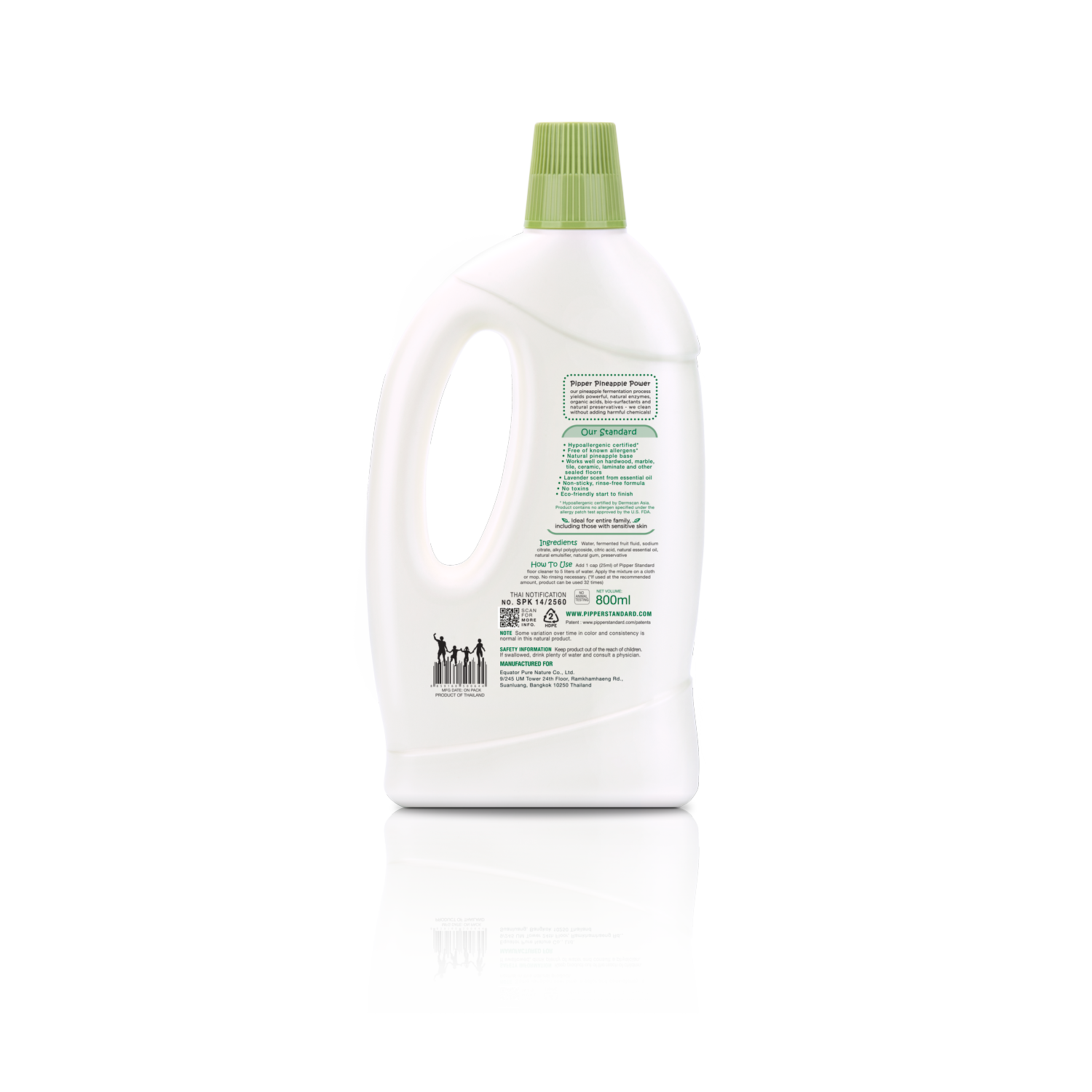 PiPPER Standard - 天然菠蘿酵素地板清潔劑 800ml | 薰衣草香