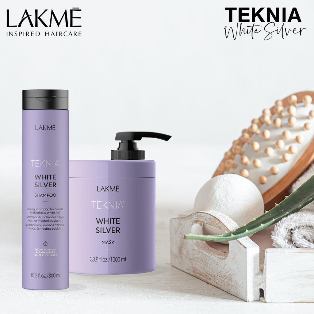 Lakme - Teknia White Silver shampoo 漂染後專用｜去黃洗頭水 | 銀白 300ml - 平行進口