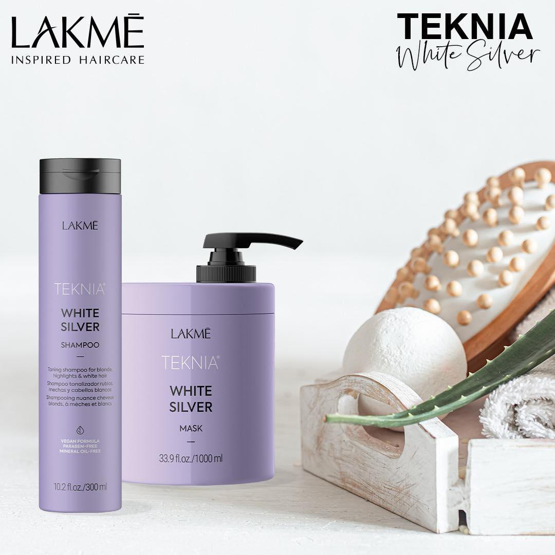 Lakme - Teknia White Silver shampoo 漂染後專用｜去黃洗頭水 | 銀白 300ml - 平行進口