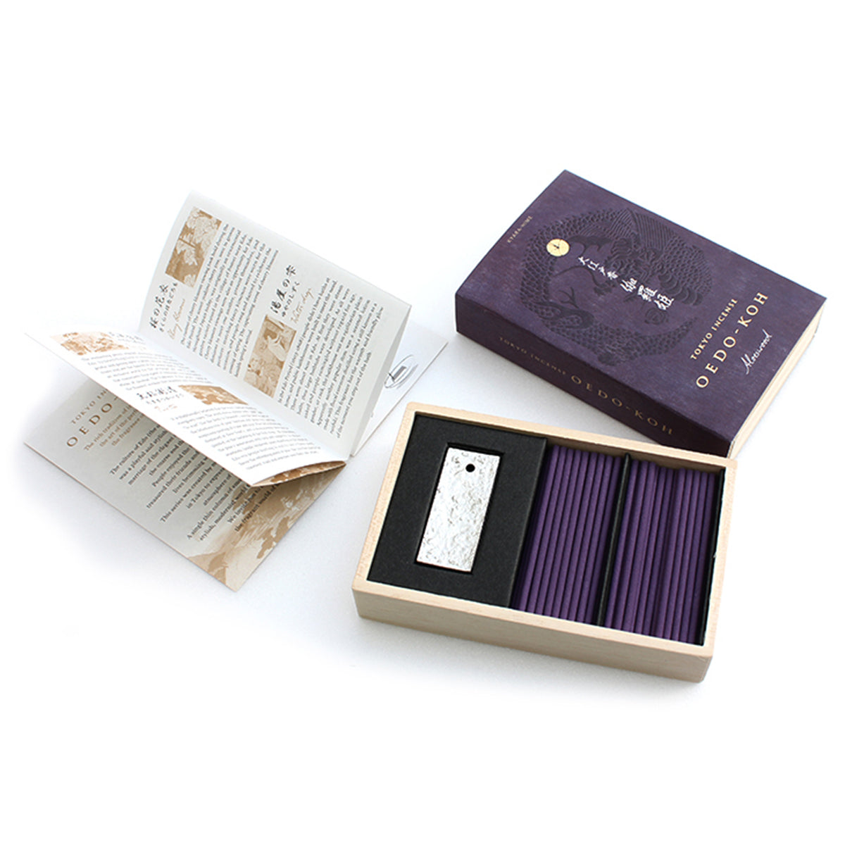 日本香堂 - 大江戶香｜伽羅姫｜沉香線香｜60支 42g 連香架 - 平行進口