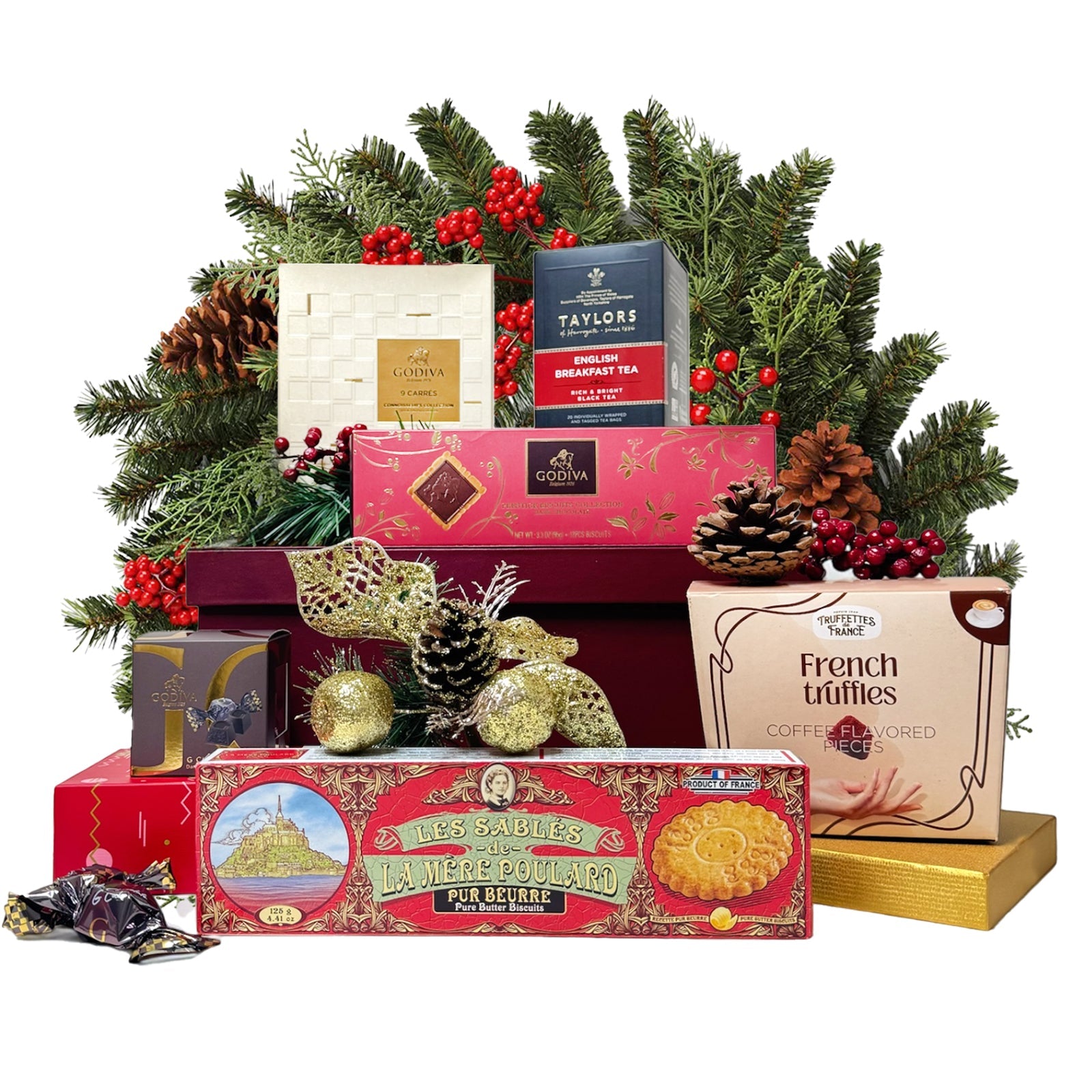 同人辦館 - 歐洲宮廷朱古力茶香聖誕禮籃