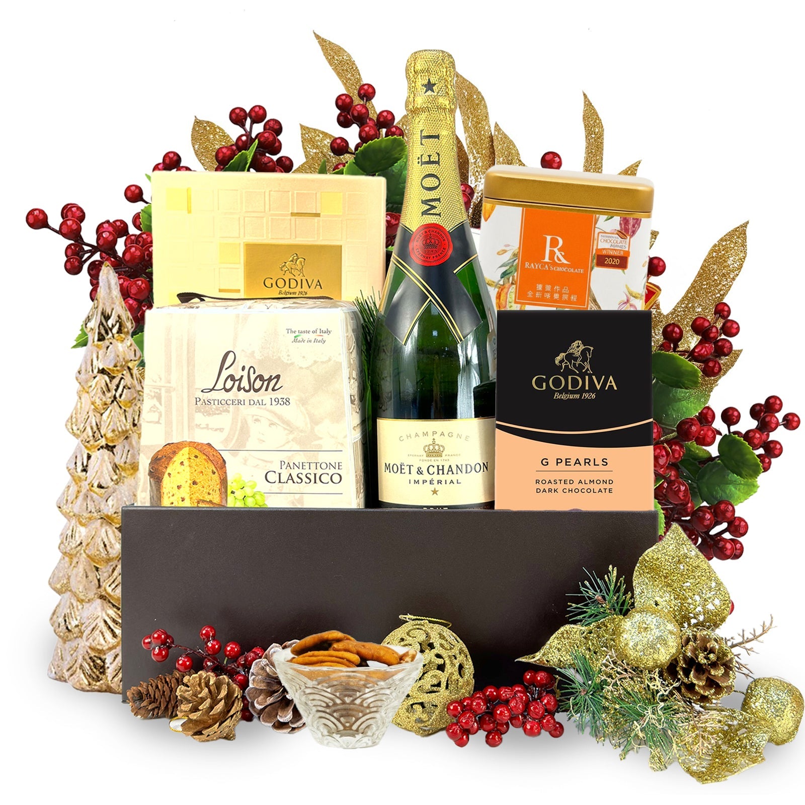 同人辦館 - Moët 璀璨香檳星光 × GODIVA 尊貴聖誕禮籃