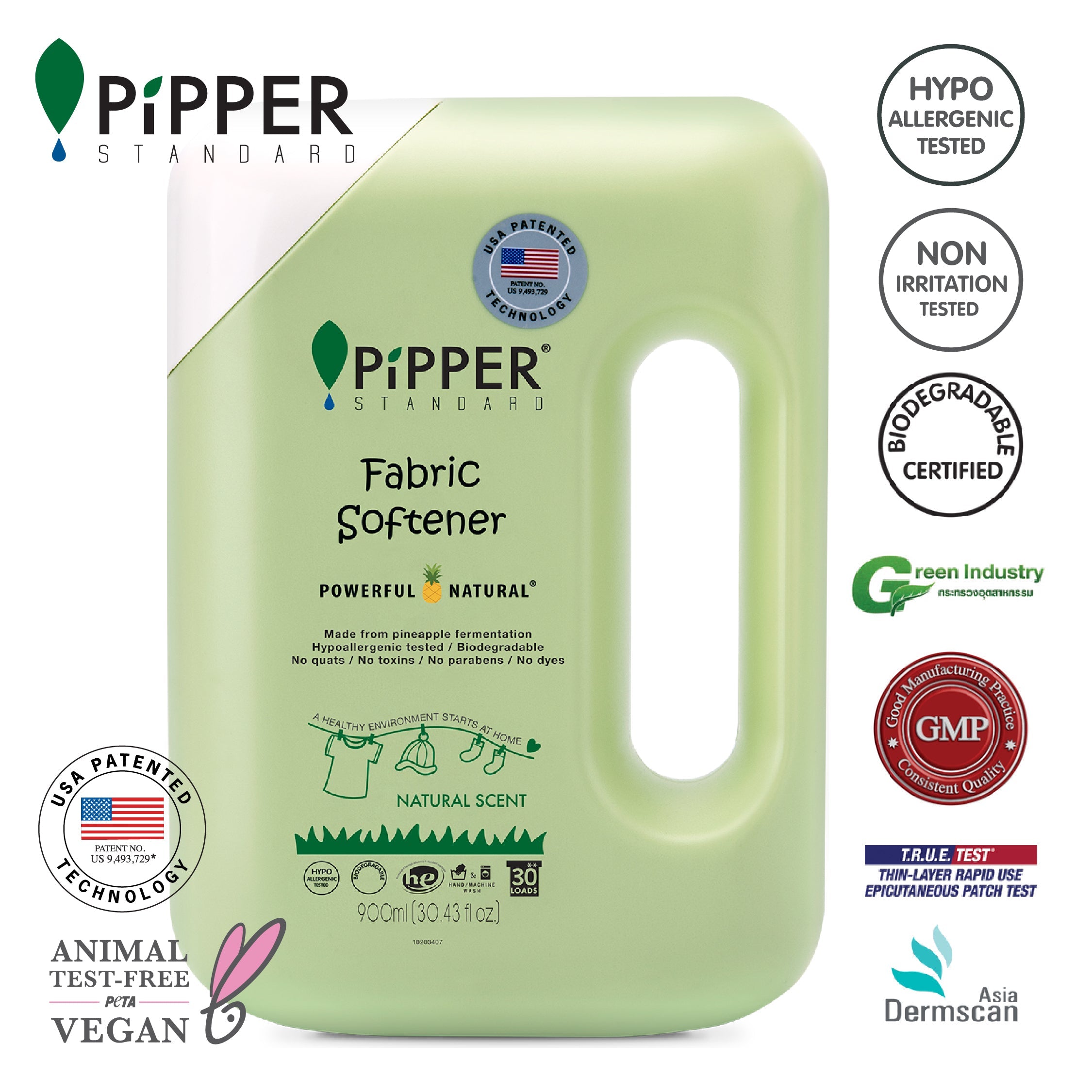 PiPPER Standard - 鳳梨酵素衣物柔順劑 900ml｜ 天然香