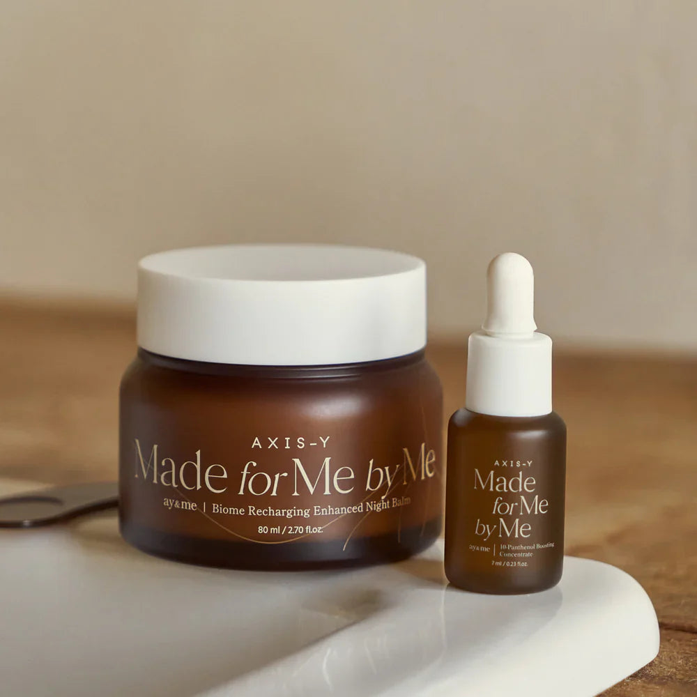 AXIS-Y - 【Ay&me 系列】Biome Recharging Night Renewal Set 晚間益生煥膚組合裝 (晚霜 80ml  + 滋養液 7ml )｜Vegan 純素配方 - 平行進口