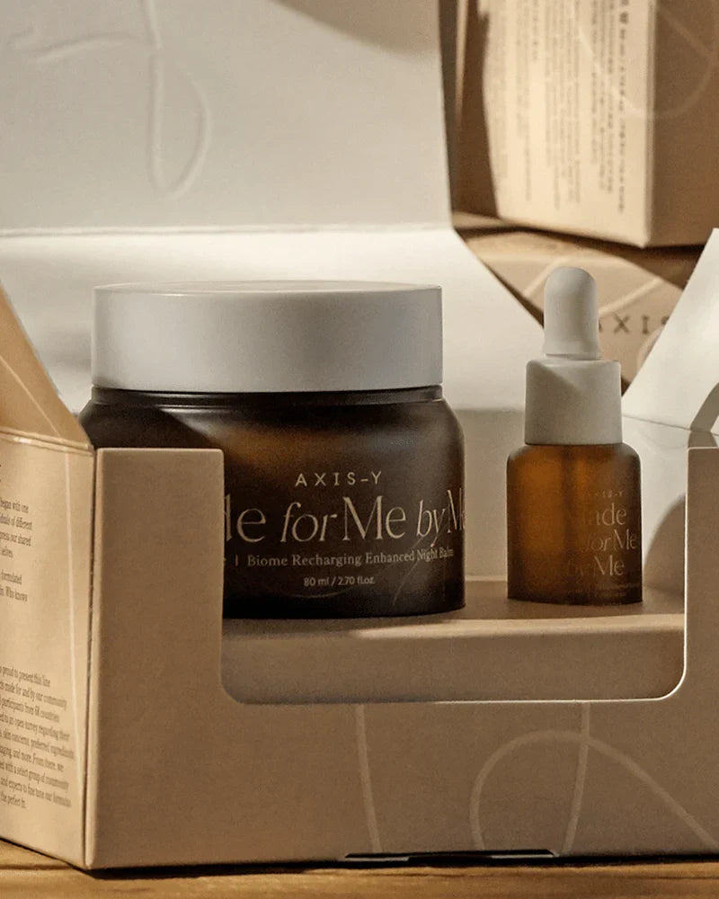 AXIS-Y - 【Ay&me 系列】Biome Recharging Night Renewal Set 晚間益生煥膚組合裝 (晚霜 80ml  + 滋養液 7ml )｜Vegan 純素配方 - 平行進口