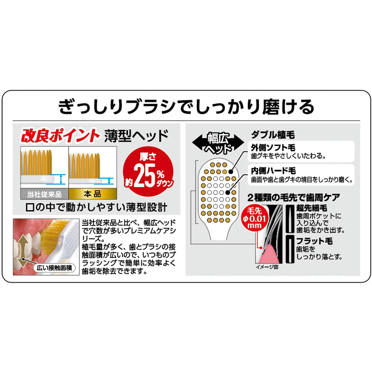 EBISU - Super Care｜#52 特級護理牙刷 | 中毛 | 4支| 顏色隨機 - 平行進口